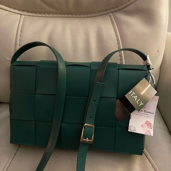 Green Woven Leather Bag - Picture 3 of 3